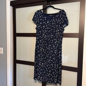 Lauren by Ralph Lauren Navy and White dress.